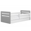 Gray single bed TOMI for children's room