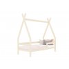 11831 children s wooden bed safe in the shape of teepee with two bed guards