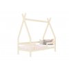 11846 children s wooden bed safe in the shape of teepee with three bed guards