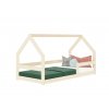 11864 low house bed safe made of wood with two bed guards