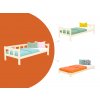 Wooden single bed FENCE with sidewall (Choose colour Transparent oil, Choose drawer With extra bed (according to depth of bed), Choose proposition 90x200 cm)