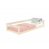11912 low wooden single bed safe with two bed guards