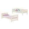 Wooden bunk bed ATLAS with side storage stairs 90x200 cm