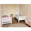 Wooden bunk bed ATLAS with front storage stairs 90x200 cm