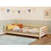 Low wooden children's bed TULY with one barrier