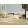 12261 4 wooden single bed fence with two sidewalls and storage space