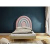 Wall-mounted upholstered panel RAINBOW pink (Mounting options With self-adhesive hook-and-loop tape)