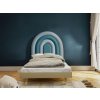 Wall-mounted upholstered panel RAINBOW teal (Mounting options With self-adhesive hook-and-loop tape)