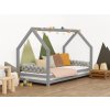 Grey Children's House Bed FUNNY with Optional Bed Guard