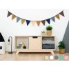 Wooden shelf NABOKSY 1x3 with base