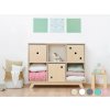 Wooden shelving unit NABOKSY 2x3 with base