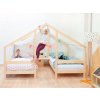 Wooden House Bed for Two Children VILLY Natural