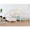 Wooden House Bed for Two Children VILLY Natural