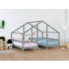 Wooden House Bed for Two Children VILLY Grey